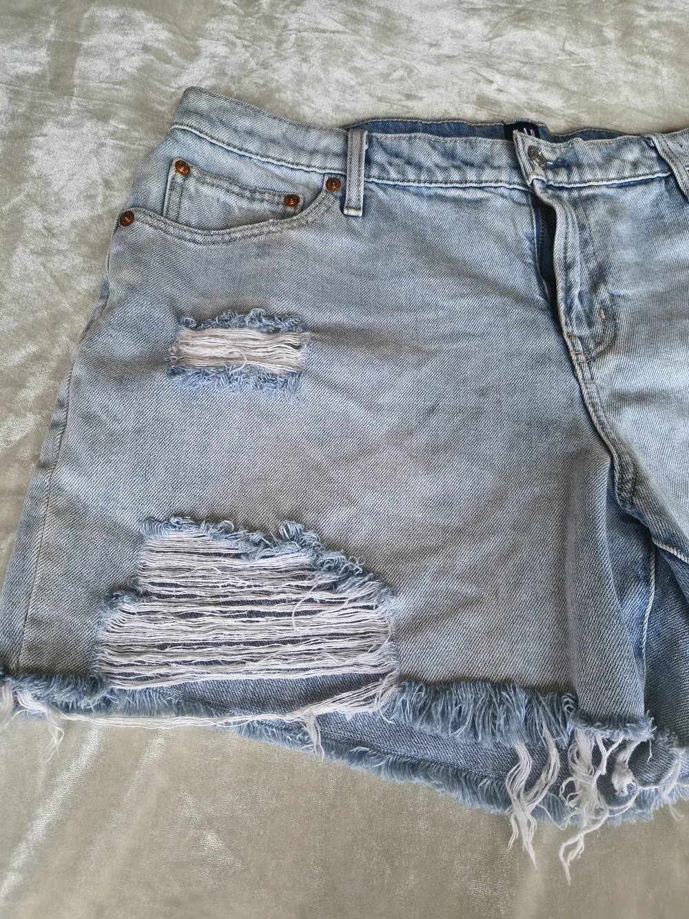 2 Pair Midrise Denim Shorts Jeans